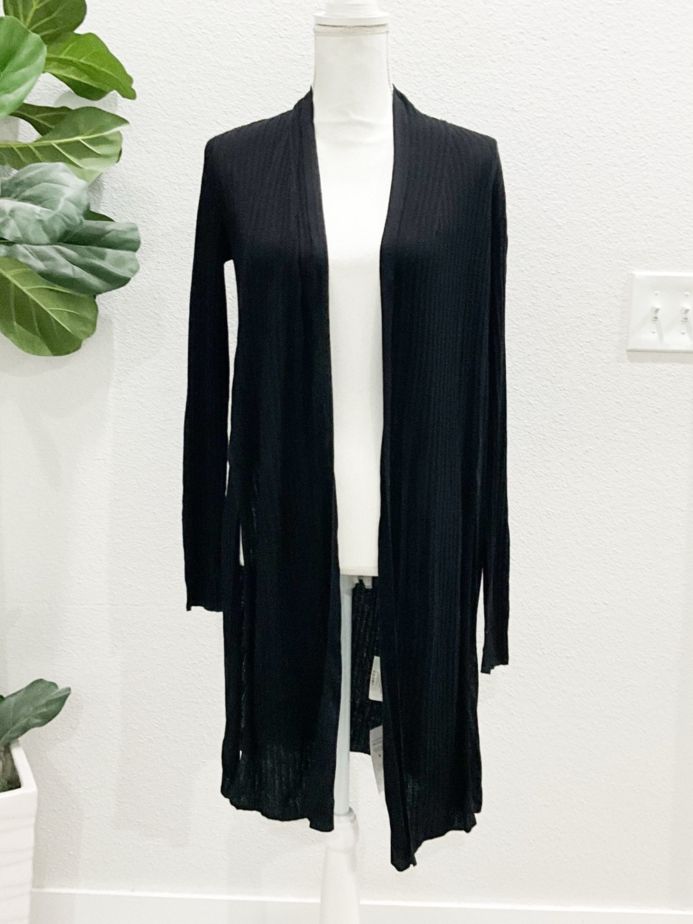 MM.Lafleur Women’s Graham Textured Knit Black Kimono Size Medium NWT